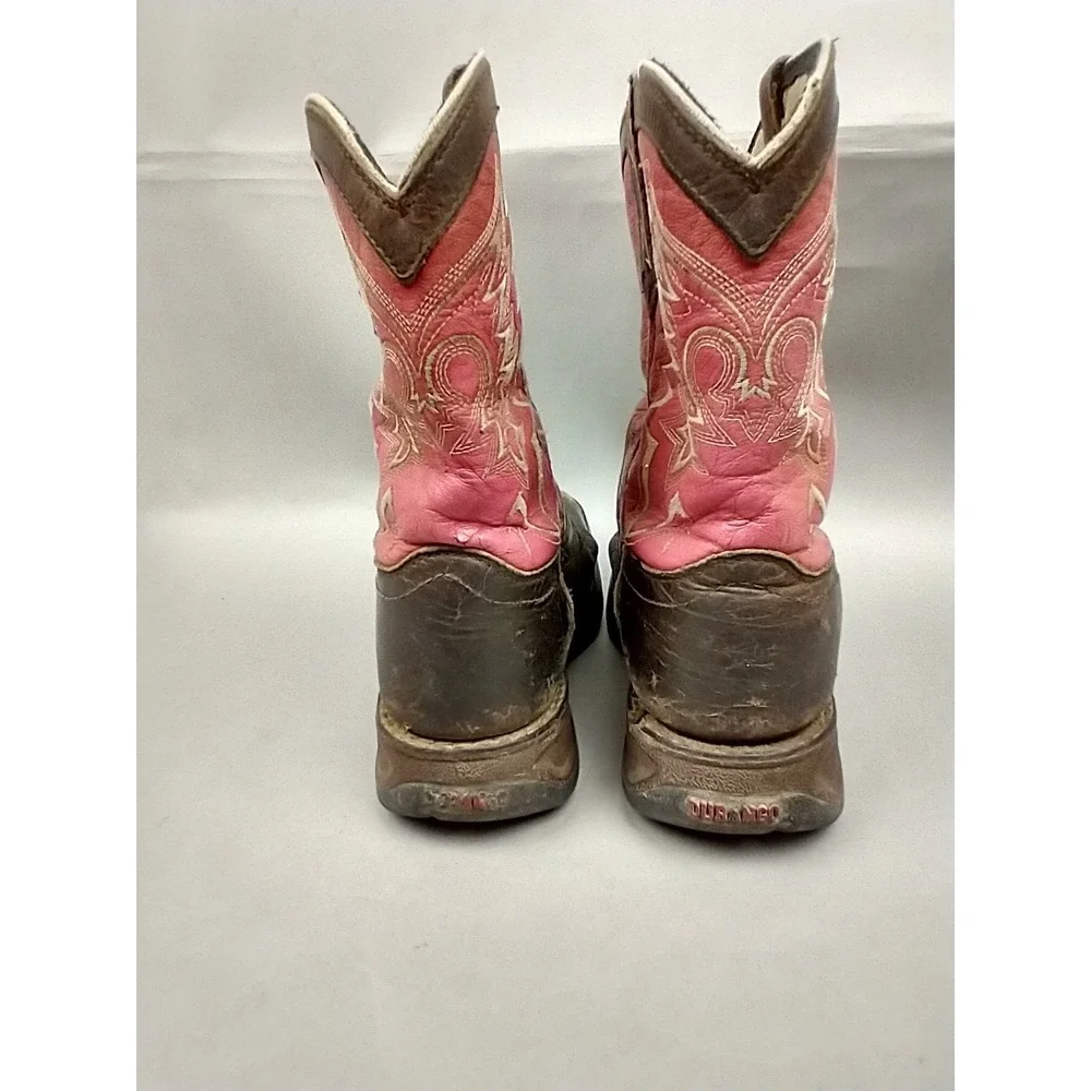 Girl's Durango Western Boot‎ Lil' Cowgirl Pink Brown Sz 2 DWBT093 8